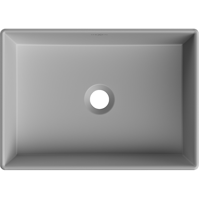 Mexen Goya stalviršio praustuvas 45 x 32 cm, šviesiai pilka matinė - 22184561