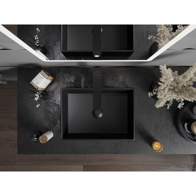 Mexen Goya stalviršeje montuojamas praustuvas 45 x 32 cm, juodas matas - 22184585