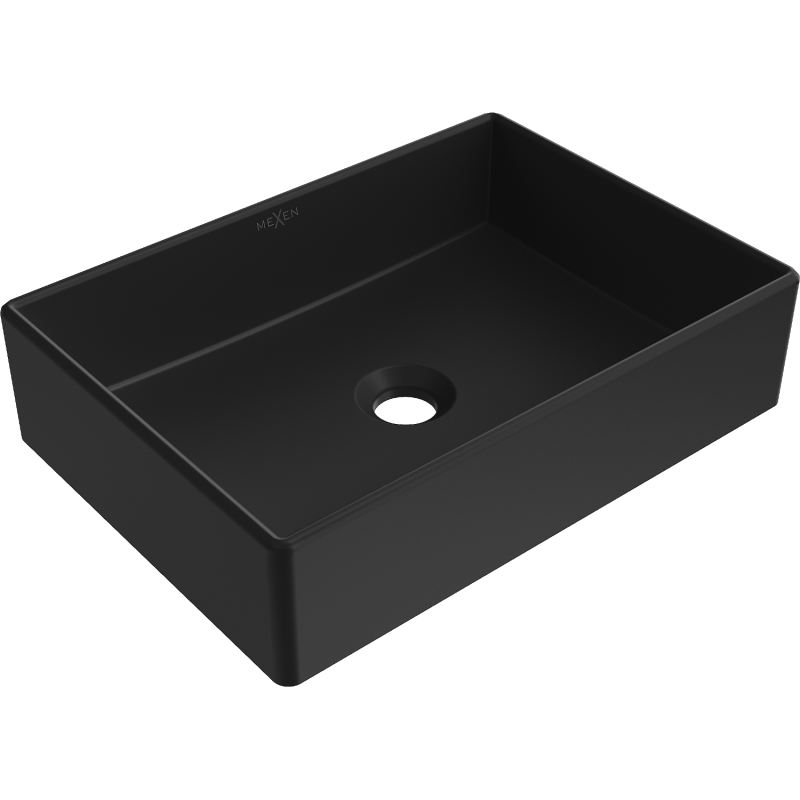 Mexen Goya praustuvė ant stalviršio 45 x 32 cm, juoda matinė - 22184585