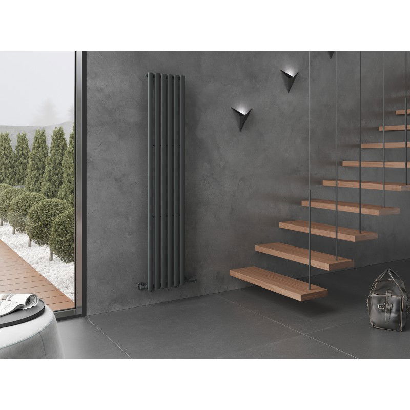 Mexen Oregon dekoratyvinis radiatorius 1800 x 360 mm, 604 W, antracitas - W202-1800-350-00-66