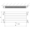 Mexen Line CCL22 radiatorius 600 x 500 mm, apatinis centrinis prijungimas, 791 W, balta - W6C22L-060-050-00