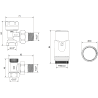 Mexen G00 termostatinio komplektas, kampinis, baltas - W901-900-20