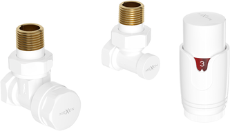 Mexen G00 termostatinis kampinis rinkinys, baltas - W901-900-20