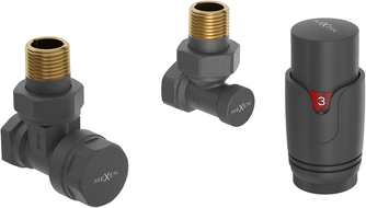 Mexen G00 termostatinis rinkinys kampinis, antracitas - W901-900-66