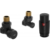 Mexen G00 termostatinis kampinis komplektas, juodas - W901-900-70