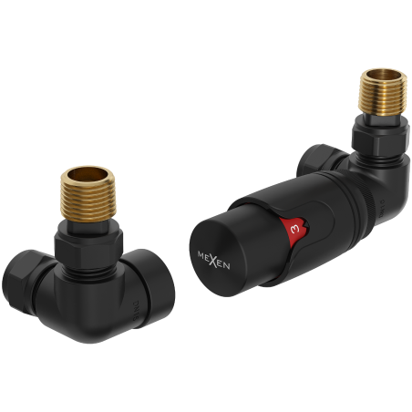 Mexen G00 ašinis termostatų komplektas, juodas - W903-900-70