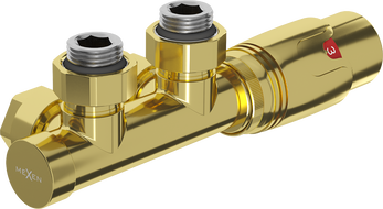 Mexen G00 termostatinis kampinis komplektas, Duplex, DN50, auksinis - W907-900-50