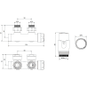 Mexen G00 kampinis termostatinis komplektas, Duplex, DN50, juodas - W907-900-70