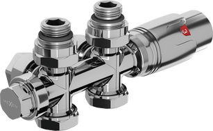 Mexen G00 termostatinis rinkinys kampinis/tiesus, Duplex, DN50, chromas - W908-900-01
