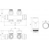 Mexen G00 termostatinio kampinio/ tiesio, Duplex, DN50, chrom - W908-900-01