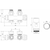 Mexen G00 termostatinis rinkinys kampinis/tiesus, Duplex, DN50, auksinis - W908-900-50