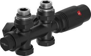 Mexen G00 kampas arba tiesus termostatinis komplektas, Duplex, DN50, juodas - W908-900-70