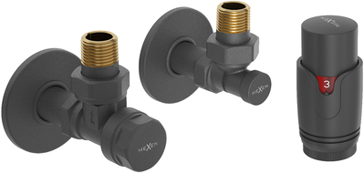 Mexen G00 termostatinis kampinis komplektas su danga R, antracito - W901-900-904-66