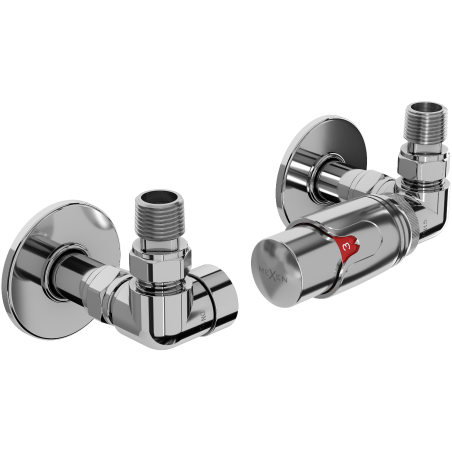 Mexen G00 ašinė termostatinė komplektas su dangteliu R, chromas - W903-900-904-01