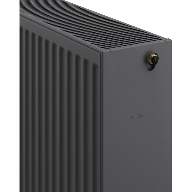 Mexen CC33 plokščias radiatorius 300 x 2600 mm, apatinis centrinis prijungimas, 3469 W, antracitas - W6C33-030-260-66