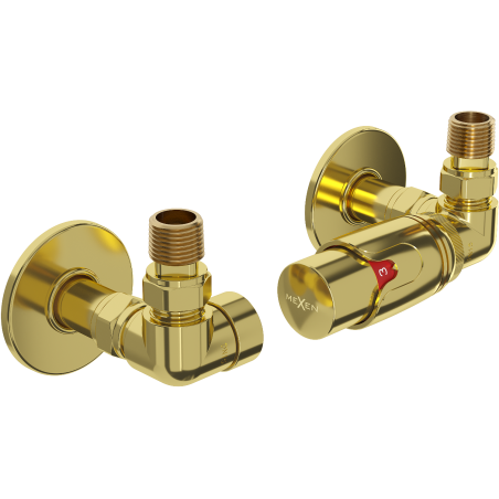 Mexen G00 ašinė termostatinė komplektas su dangteliu R, auksinė - W903-900-904-50