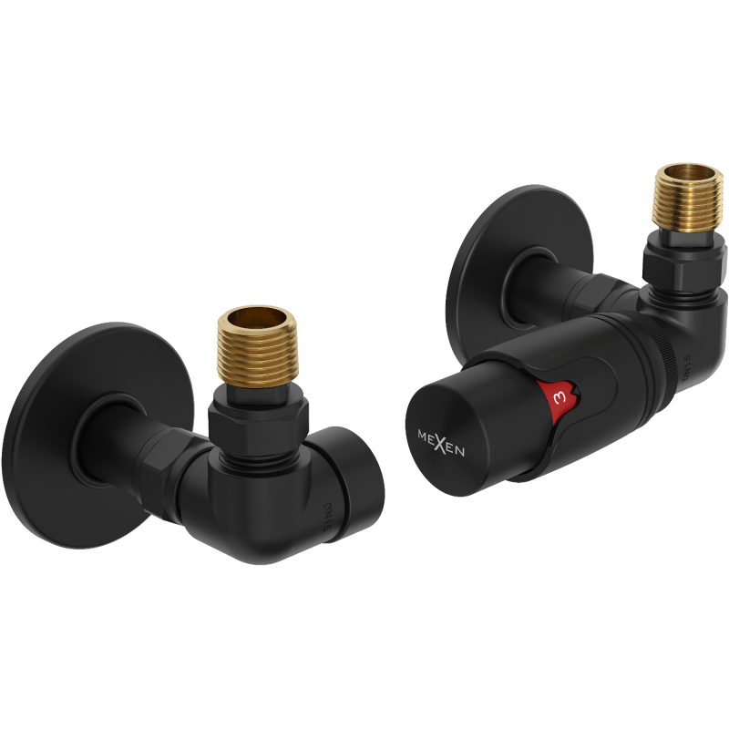 Mexen G00 ašinė termostatinė komplektacija su R apdaila, juoda - W903-900-904-70