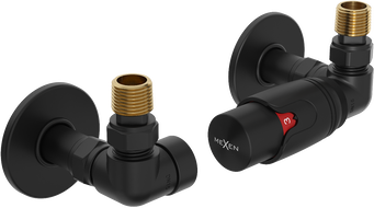 Mexen G00 ašinė termostatinė komplektacija su R apdaila, juoda - W903-900-904-70