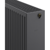 Mexen CC33 plokštuminis radiators 400 x 1300 mm, apatinis centrinis prijungimas, 2195 W, antracitas - W6C33-040-130-66