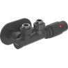 Mexen G00 termostatinis kampinis rinkinys su dangteliu R, Duplex, DN50, antracitas - W907-900-905-66
