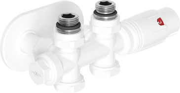 Mexen G00 termostatinis rinkinys kampinis/tiesus su apdaila R, Duplex, DN50, baltas - W908-900-905-20