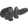 Mexen G00 termostatinis kampinis/tiesus komplektas su dangteliu R, Duplex, DN50, antracitas - W908-900-905-66