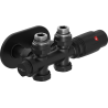 Mexen G00 termostatinio kampo ar tiesios jungties rinkinys su dangteliu, Duplex, DN50, juodas - W908-900-905-70