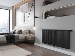 Mexen CC11 plokštelinis radiatorius 600 x 2200 mm, apatinis centrinis prijungimas, 2053 W, juodas - W6C11-060-220-70