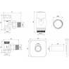 Mexen G00 kampinis termostatinis rinkinys su apdaila S, auksinis - W901-900-909-50
