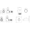 Mexen G00 termostatinis rinkinys su S formos danga, chromas - W903-900-909-01
