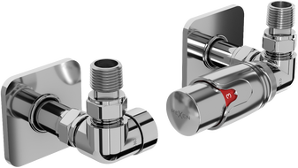 Mexen G00 termostatinis rinkinys su S formos danga, chromas - W903-900-909-01
