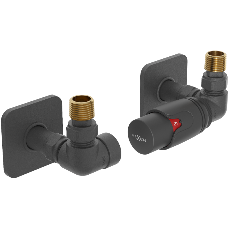 Mexen G00 ašinė termostatinė sistema su S dangteliu, antracitas - W903-900-909-66