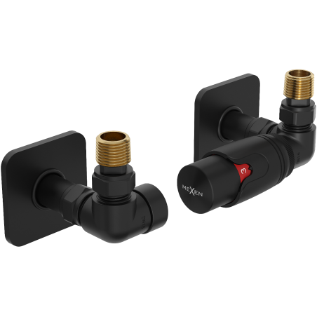 Mexen G00 ašinis termostatinis rinkinys su dangteliu S, juodas - W903-900-909-70