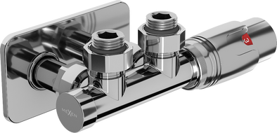 Mexen G00 kampinis termostatinis rinkinys su S dangteliu, Duplex, DN50, chromas - W907-900-910-01