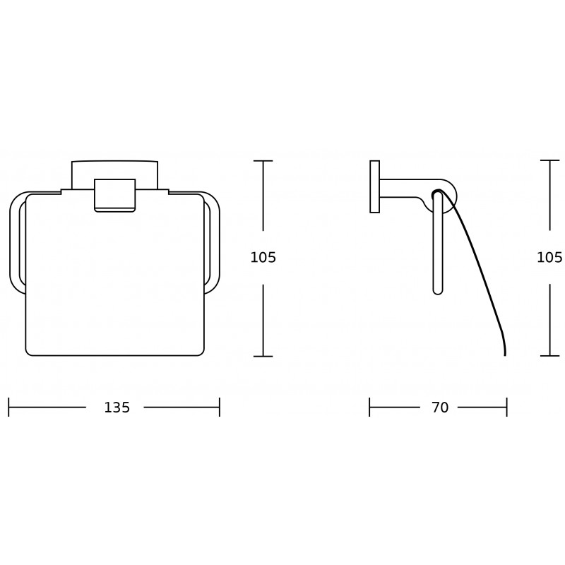 Mexen Zoja tualetinio popieriaus laikiklis, auksinis - 7019133-50