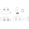 Mexen G00 termostatinis kampinis rinkinys su S kauke, Duplex, DN50, baltas - W907-900-910-20