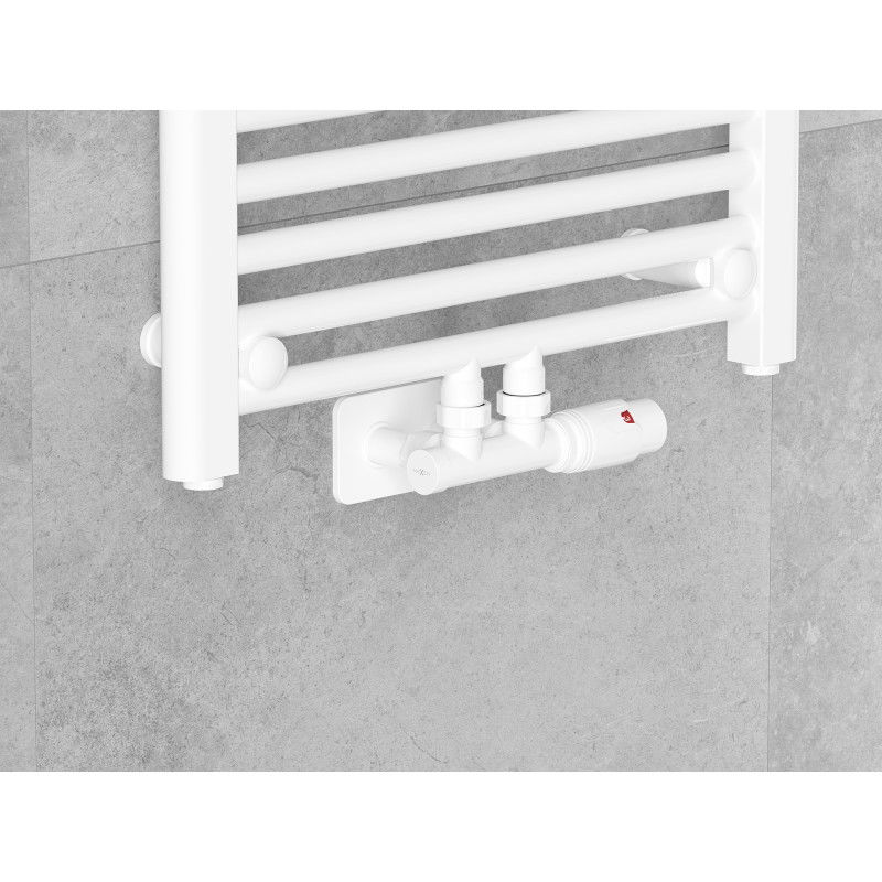 Mexen G00 kampu termostatų komplektas su maskuojančia S, Duplex, DN50, baltas - W907-900-910-20