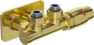 Mexen G00 kampinis termostatinis komplektas su maskuotė S, Duplex, DN50, auksinis - W907-900-910-50