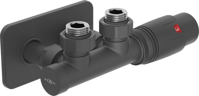 Mexen G00 termostatinis kampinis komplektas su dangteliu S, Duplex, DN50, antracitas - W907-900-910-66
