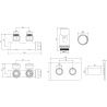 Mexen G00 kampinis termostatinis rinkinys su S apdaila, Duplex, DN50, juodas - W907-900-910-70