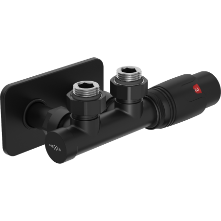 Mexen G00 kampinis termostatinis rinkinys su S apdaila, Duplex, DN50, juodas - W907-900-910-70