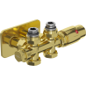 Mexen G00 termostatinis kampinis/tiesus rinkinys su S masku, Duplex, DN50, auksinė - W908-900-910-50