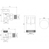 Mexen G05 kampinis termostatinis rinkinys, baltas - W901-958-20