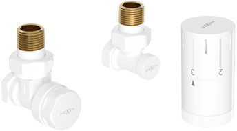 Mexen G05 kampinis termostatinis komplektas, baltas - W901-958-20