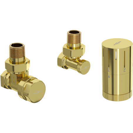 Mexen G05 termostatinio vožtuvo kampinis rinkinys, auksinis - W901-958-50
