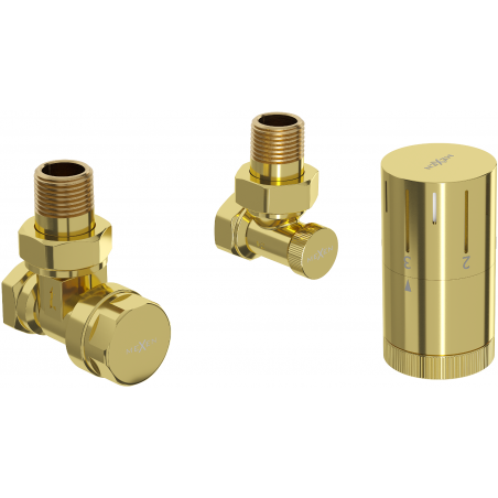 Mexen G05 termostatinis rinkinys kampinis, auksinis - W901-958-50