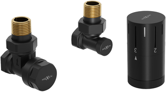 Mexen G05 termostatinio kampinis rinkinys, juodas - W901-958-70