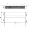 Mexen Line CCL33 plokščiasis radiatoriaus 500 x 500 mm, apatinis vidurinis pajungimas, 950 W, balta - W6C33L-050-050-00