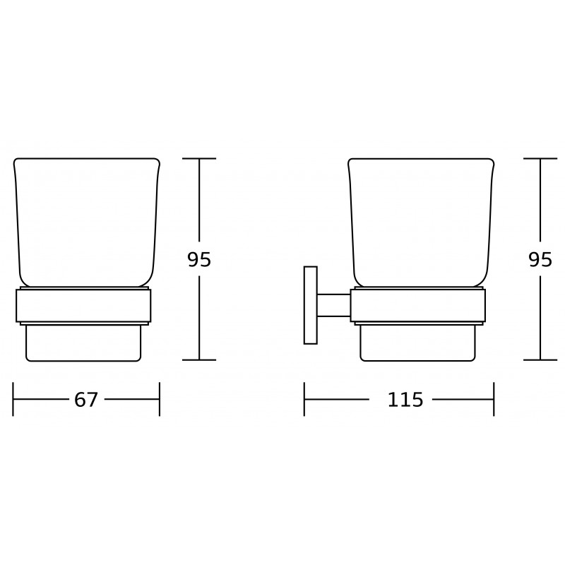 Mexen Zoja dantų šepetėlio laikiklis, chromas - 7019138-00