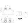 Mexen G05 termostatinio reguliavimo kampinis komplektas, Duplex, DN50, baltas - W907-958-20
